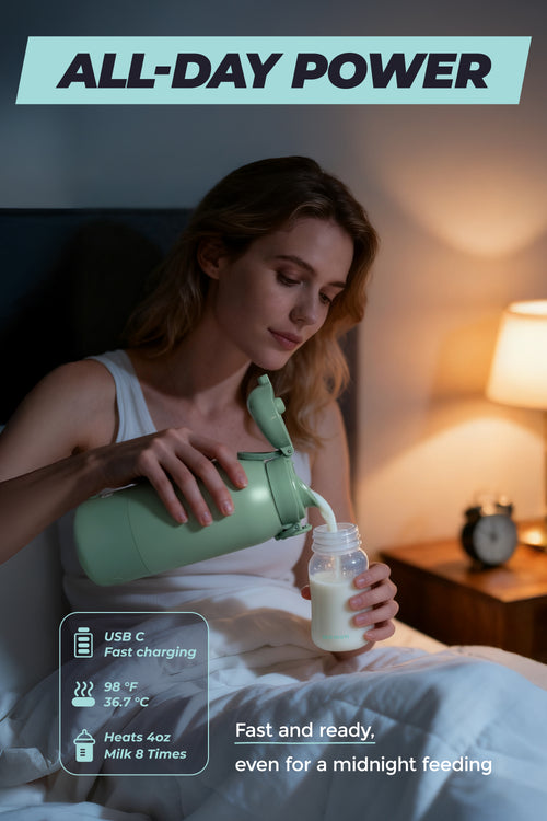 WEMOH Portable Bottle Warmer – Travel Breast Milk & Water Warmer