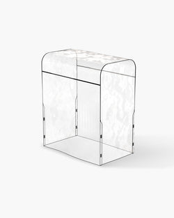 WEMOH W1 2-seat stroller wagon rain cover made of clear PVC.