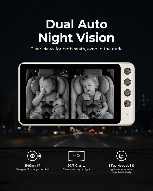 WEMOH C1 Dual-Camera Baby Car Monitor - WEMOH