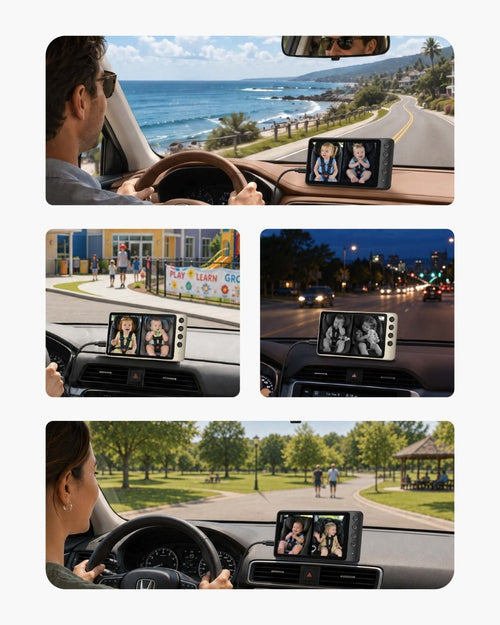 WEMOH C1 Dual-Camera Baby Car Monitor - WEMOH
