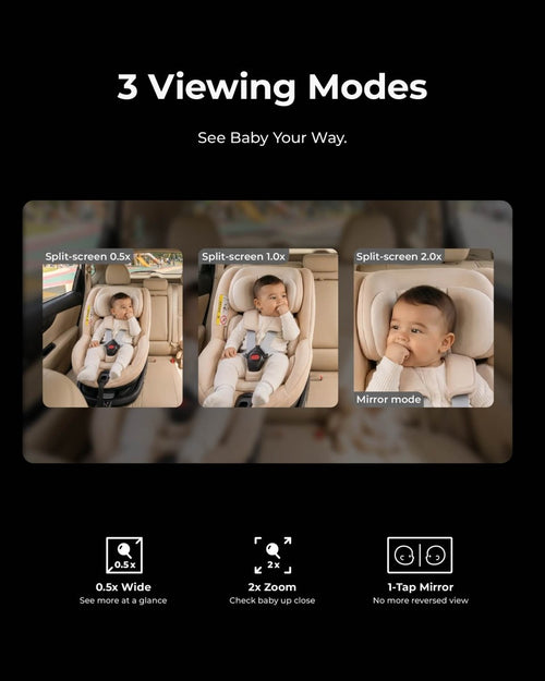 WEMOH C1 Dual-Camera Baby Car Monitor - WEMOH