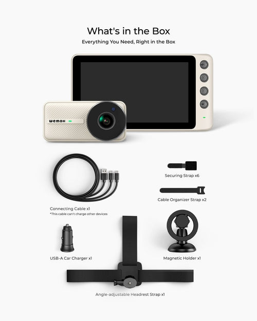 WEMOH C1 Single-Camera Baby Car Monitor - WEMOH
