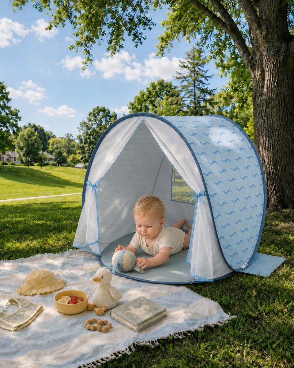 WEMOH T1 Pop Up Baby Beach Tent with UPF 50+ Sun Shelter